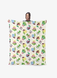 Dora The Explorer Boots Pattern 50x60" Silk Touch Throw Blanket