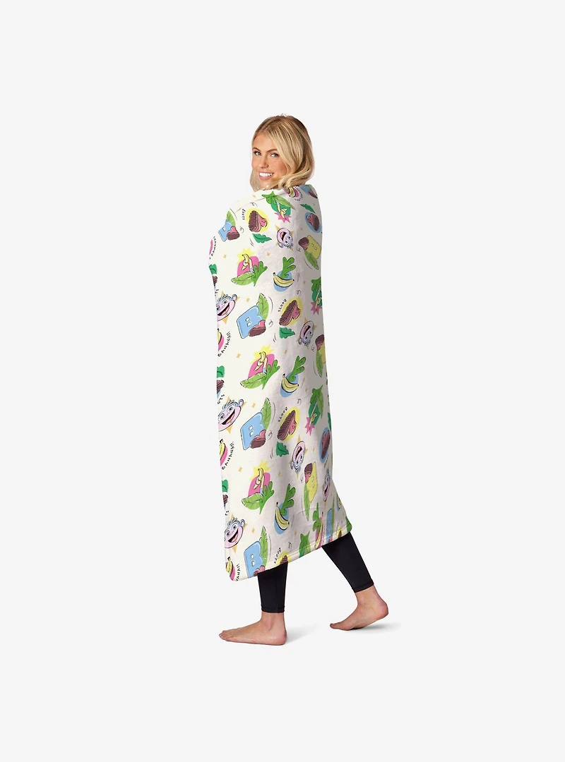 Dora The Explorer Boots Pattern 50x60" Silk Touch Throw Blanket