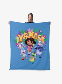 Dora The Explorer Vamos Silk Touch Sherpa Throw Blanket