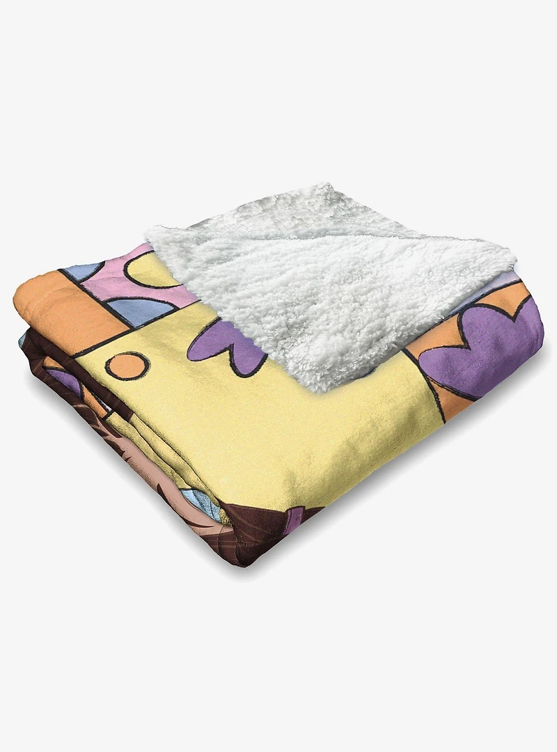 Dora The Explorer Running Dora Silk Touch Sherpa Throw Blanket