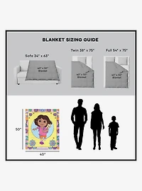 Dora The Explorer Running Dora 40x50" Silk Touch Throw Blanket