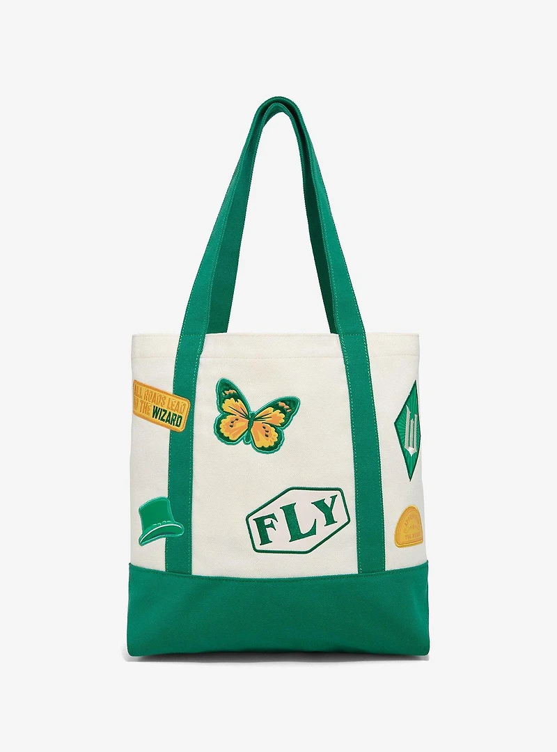 Wicked Icon Patches Canvas Tote Bag - BoxLunch Exclusive
