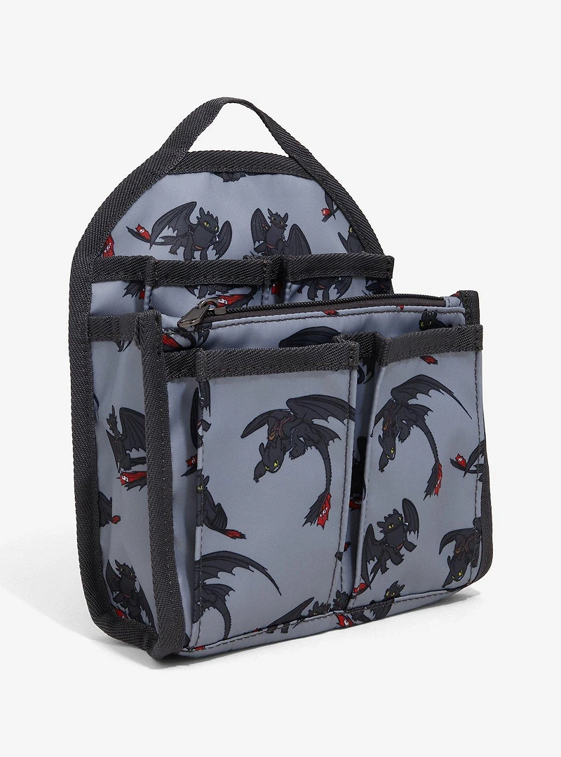 DreamWorks How To Train Your Dragon Toothless Allover Print Mini Backpack Organizer - BoxLunch Exclusive