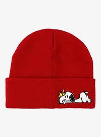 Peanuts Snoopy & Woodstock Embroidered Beanie — BoxLunch Exclusive