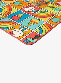 Hello Kitty Rainbow Red Twin Quilted Blanket