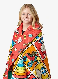 Hello Kitty Rainbow Red Twin Quilted Blanket