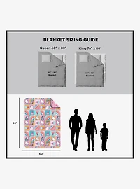 Hello Kitty Rainbow Pink Twin Quilted Blanket