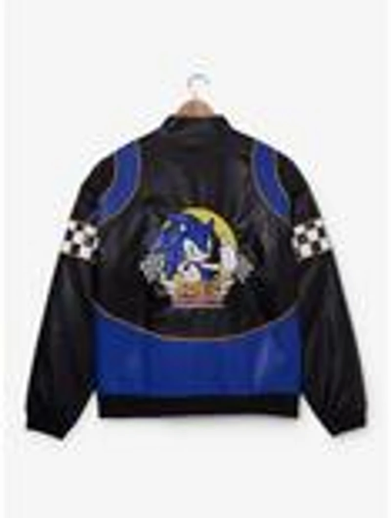 Sonic the Hedgehog Faux Leather Moto Racing Jacket - BoxLunch Exclusive