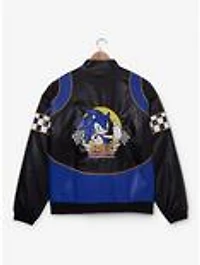 Sonic the Hedgehog Faux Leather Moto Racing Jacket - BoxLunch Exclusive