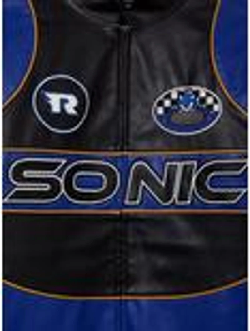 Sonic the Hedgehog Faux Leather Moto Racing Jacket - BoxLunch Exclusive