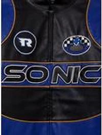 Sonic the Hedgehog Faux Leather Moto Racing Jacket - BoxLunch Exclusive