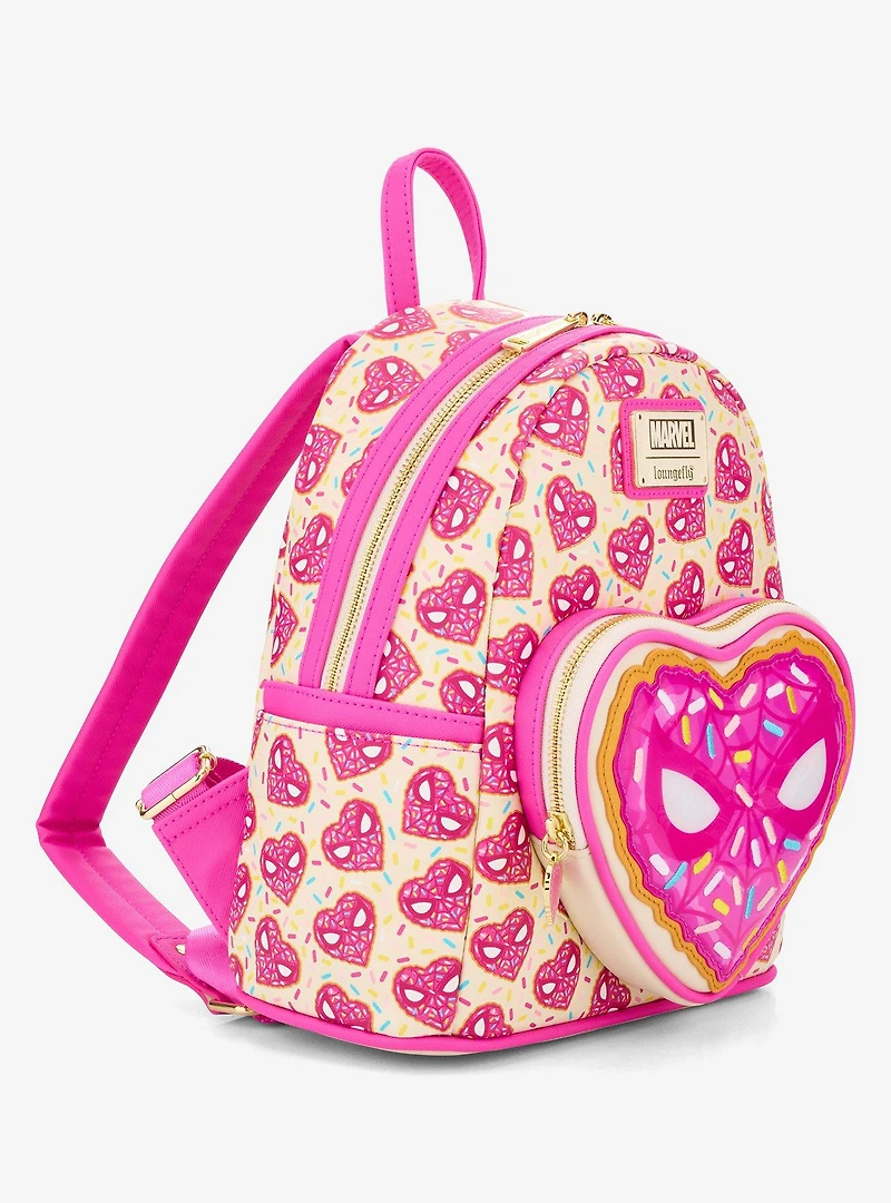 Loungefly Marvel Spider-Man Sprinkle Donut Mask Mini Backpack - BoxLunch Exclusive