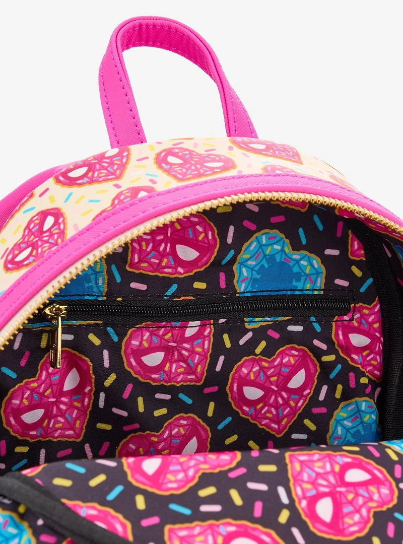 Loungefly Marvel Spider-Man Sprinkle Donut Mask Mini Backpack - BoxLunch Exclusive