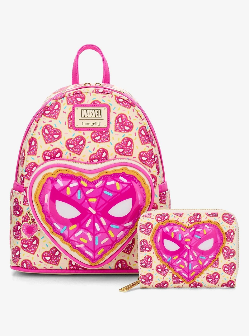 Loungefly Marvel Spider-Man Sprinkle Donut Mask Mini Backpack - BoxLunch Exclusive