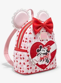 Loungefly Disney Mickey & Minnie Valentine's Day Ears Chocolate Scented Mini Backpack - BoxLunch Exclusive