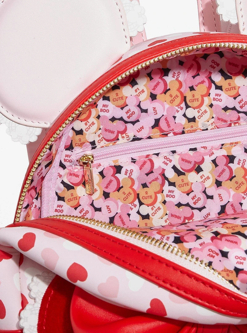 Loungefly Disney Mickey & Minnie Valentine's Day Ears Chocolate Scented Mini Backpack - BoxLunch Exclusive