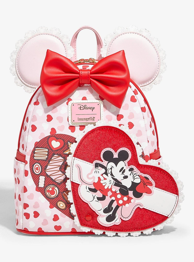 Loungefly Disney Mickey & Minnie Valentine's Day Ears Chocolate Scented Mini Backpack - BoxLunch Exclusive