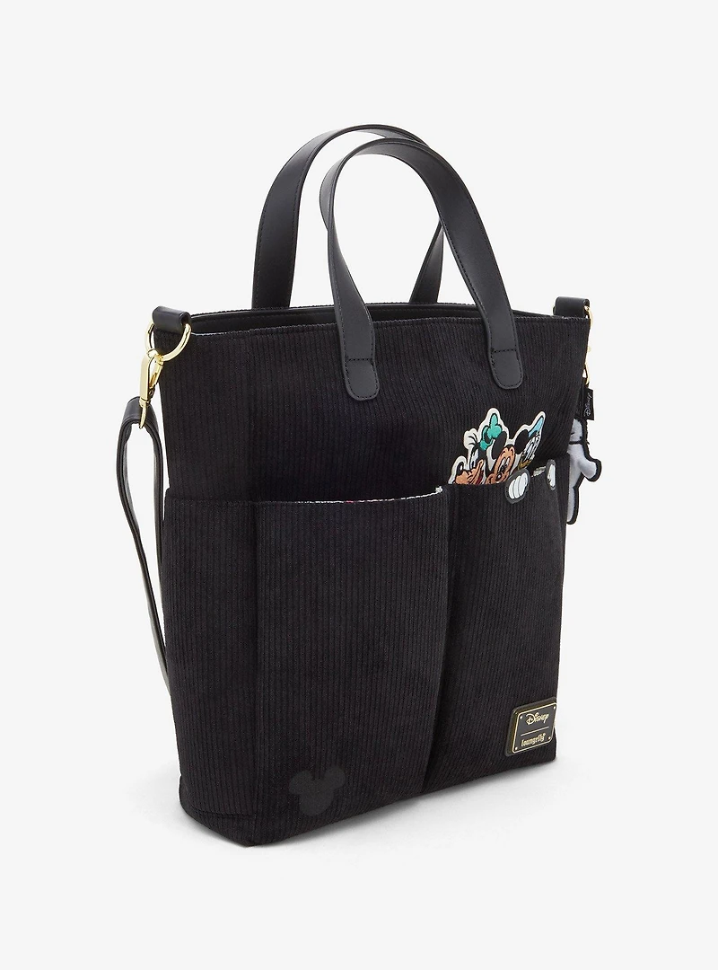 Loungefly Disney Mickey & Friends Peeking Pocket Corduroy Tote - BoxLunch Exclusive