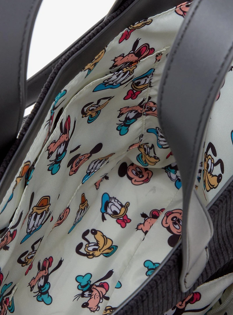 Loungefly Disney Mickey & Friends Peeking Pocket Corduroy Tote - BoxLunch Exclusive