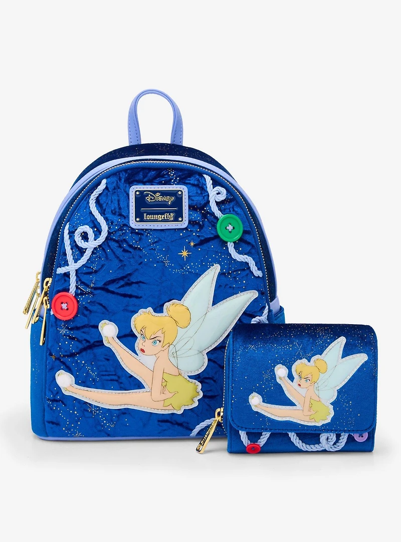 Loungefly Disney Peter Pan Tinker Bell Buttons Wallet - BoxLunch Exclusive