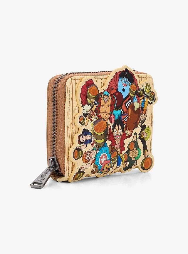 Loungefly One Piece Cast Wood Grain Mini Backpack and Zip Wallet Bundle One Piece Bundle | Loungefly main image 4