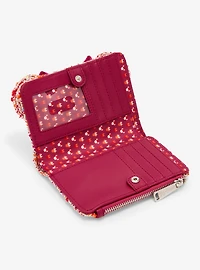 Loungefly Pink Bouclé Fabric Minnie Mouse Ears Wallet - BoxLunch Exclusive