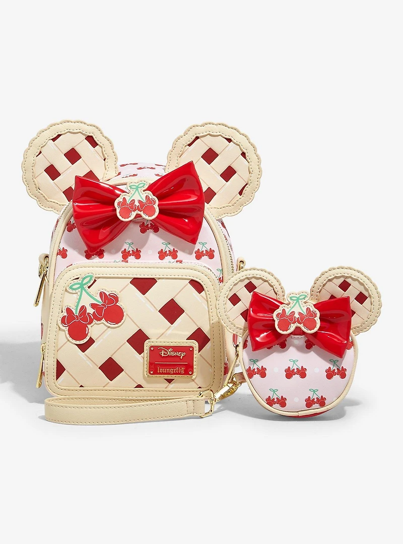 Loungefly Disney Minnie Mouse Cherry Pie Ears Figural Coin Purse - BoxLunch Exclusive