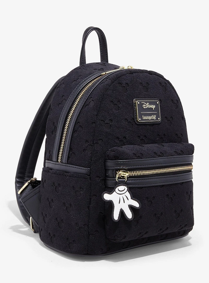 Loungefly Disney Mickey Mouse Terrycloth Allover Print Mini Backpack - BoxLunch Exclusive