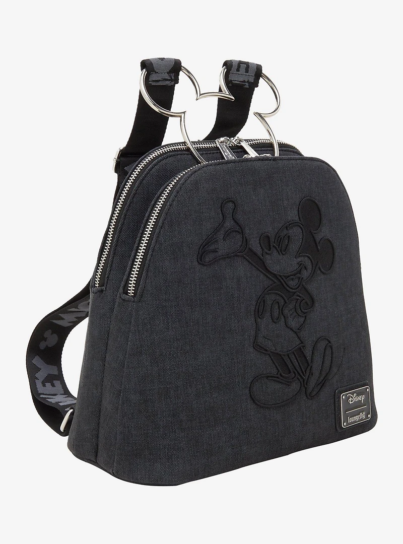 Loungefly Disney Mickey Mouse Figural Denim Mini Backpack - BoxLunch Exclusive