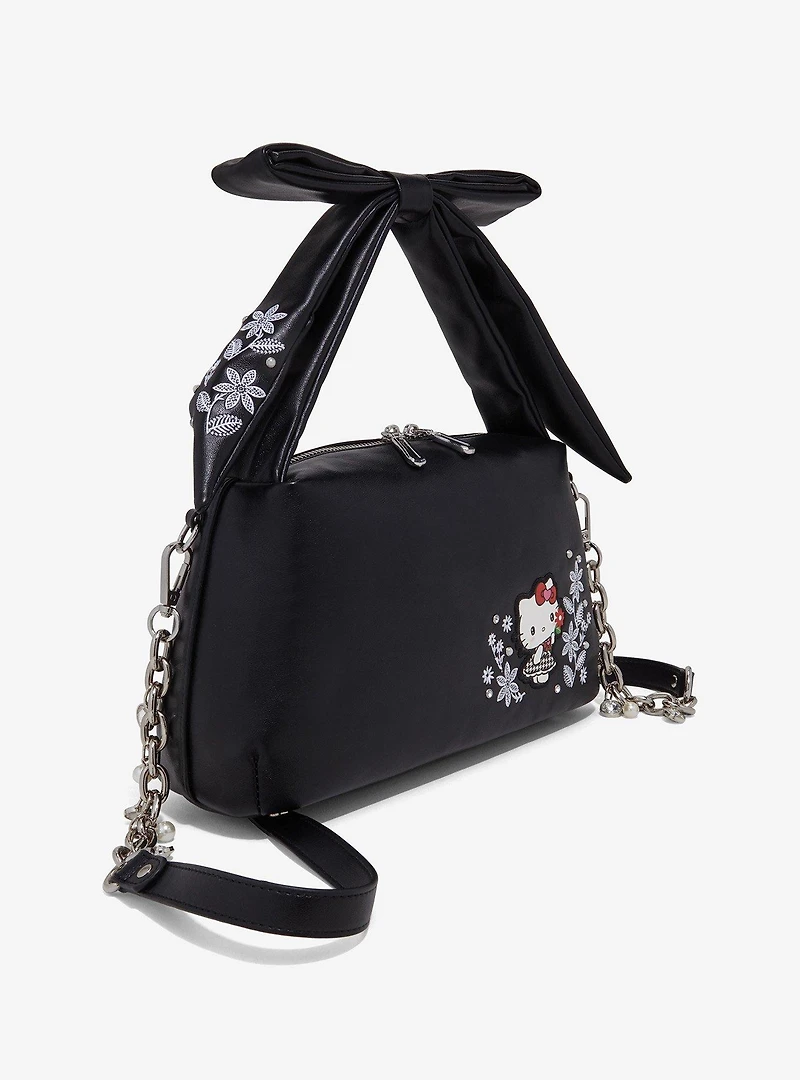 Sanrio Hello Kitty Houndstooth Floral Crossbody Bag - BoXLunch Exclusive