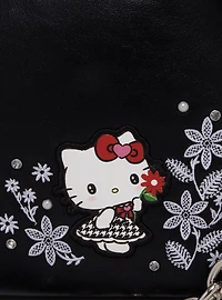Sanrio Hello Kitty Houndstooth Floral Crossbody Bag - BoXLunch Exclusive
