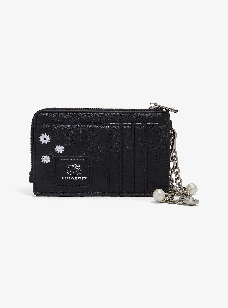 Sanrio Hello Kitty Houndstooth Floral Cardholder with Wristlet - BoxLunch Exclusive