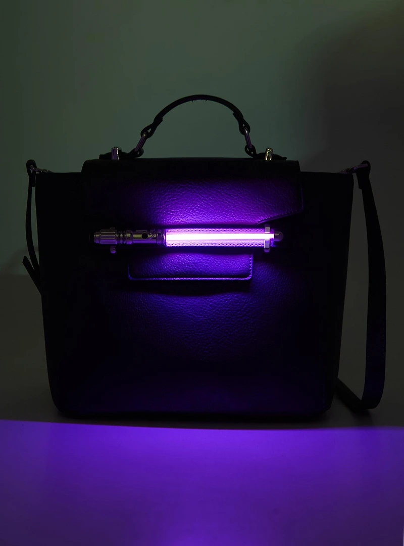 Star Wars Mace Windu Lightsaber Light-Up Crossbody Bag - BoxLunch Exclusive