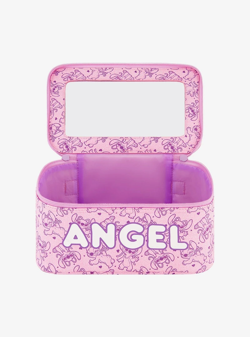 Disney Lilo & Stitch Angel with Heart Zipper 2-Piece Cosmetic Case Set