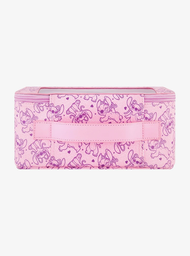 Disney Lilo & Stitch Angel with Heart Zipper 2-Piece Cosmetic Case Set