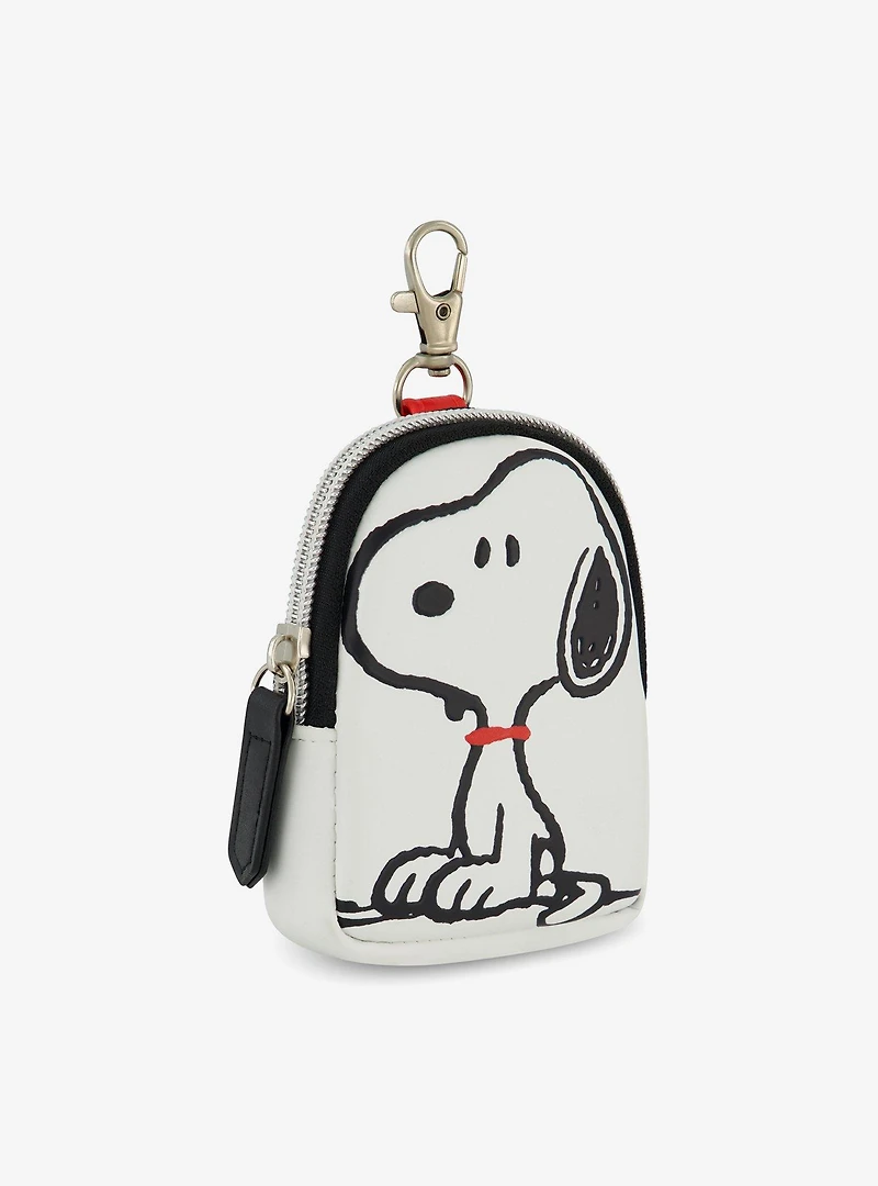 Peanuts Snoopy Full Pose Coin Purse with Keychain Clip
