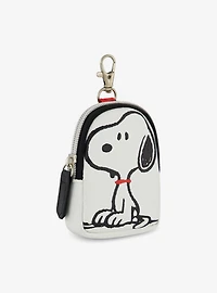 Peanuts Snoopy Full Pose Coin Purse with Keychain Clip