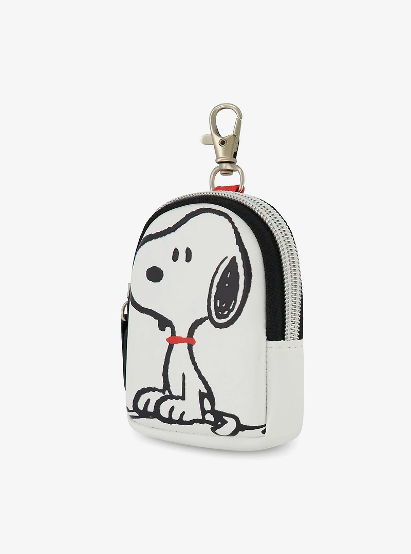 Peanuts Snoopy Full Pose Coin Purse with Keychain Clip