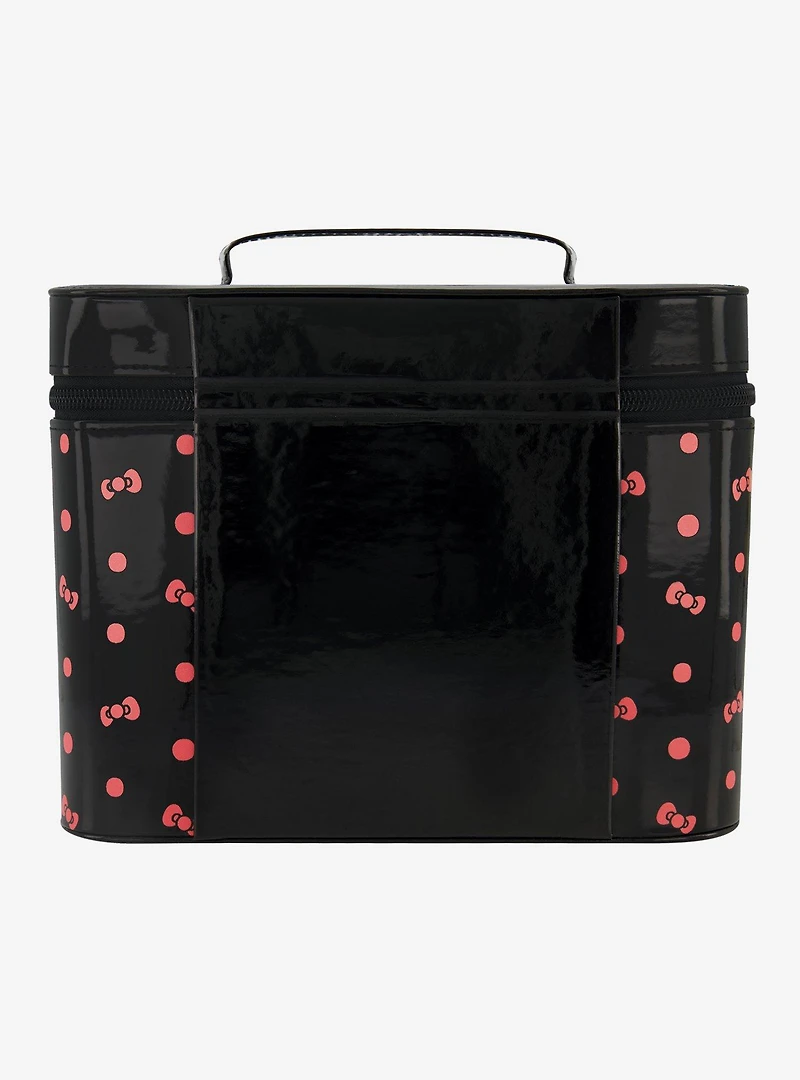 Hello Kitty Polka Dot Bow Cosmetic Case Organizer with Mirror