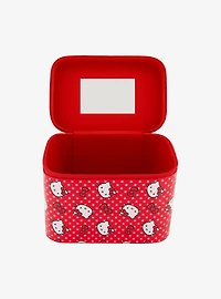 Hello Kitty Red Polka Dot Cosmetic Case Organizer with Mirror