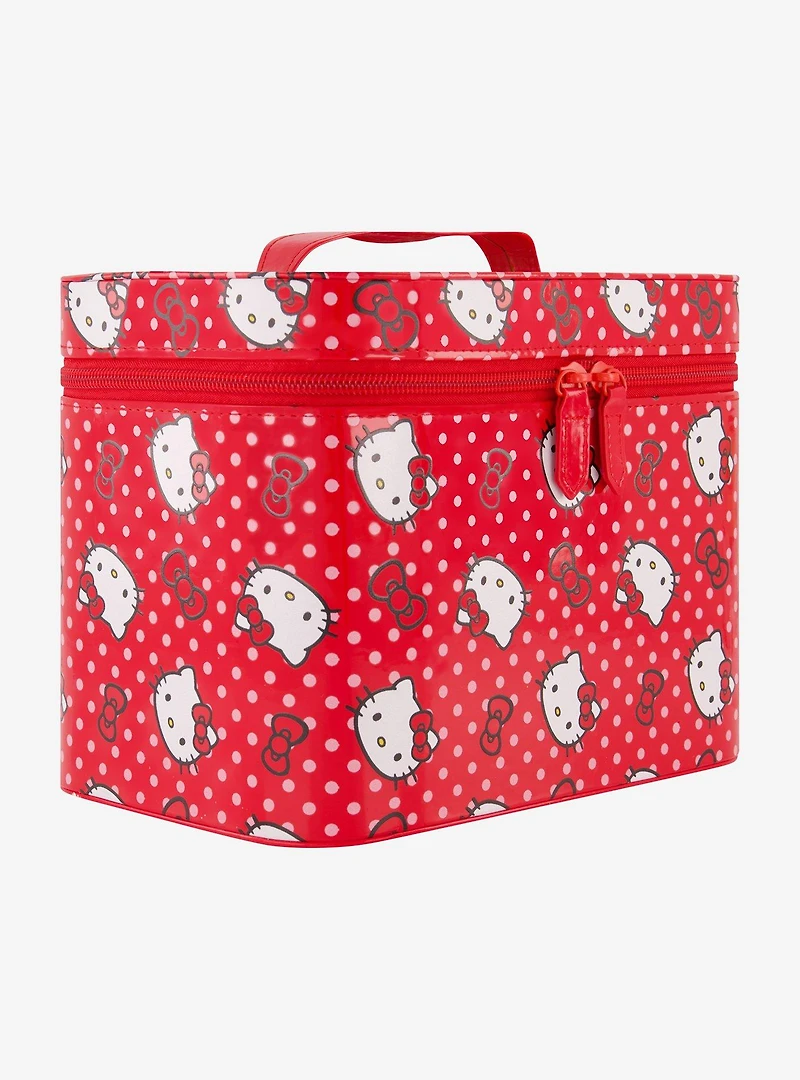 Hello Kitty Red Polka Dot Cosmetic Case Organizer with Mirror