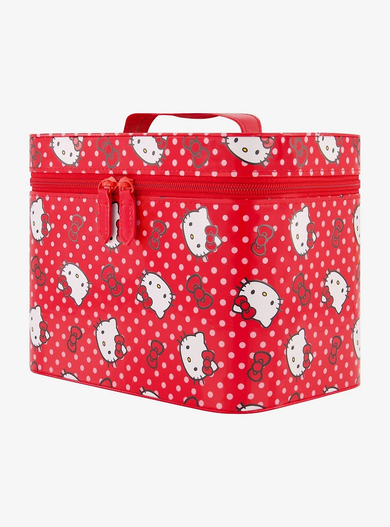 Hello Kitty Red Polka Dot Cosmetic Case Organizer with Mirror