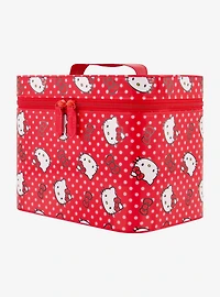 Hello Kitty Red Polka Dot Cosmetic Case Organizer with Mirror