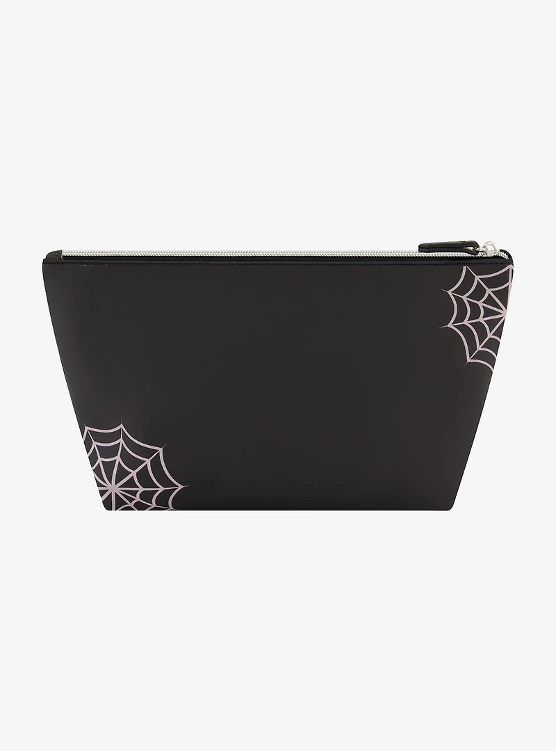Beetlejuice Logo Spiderweb Cosmetic Travel Bag