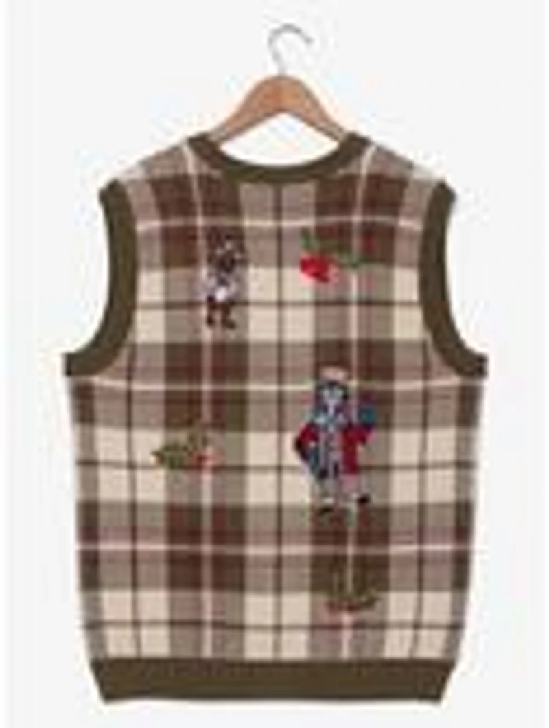 The Muppets Christmas Carol Embroidered Plaid Sweater Vest - BoxLunch Exclusive