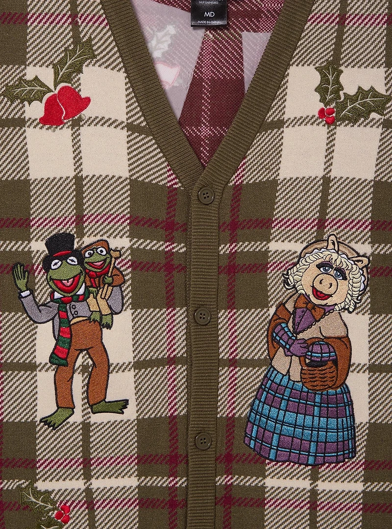 The Muppets Christmas Carol Embroidered Plaid Sweater Vest - BoxLunch Exclusive