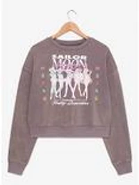 Sailor Moon Tonal Group Portrait Women's Cropped Crewneck - BoxLunch Exclusive
