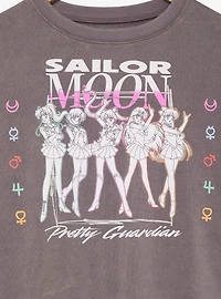 Sailor Moon Tonal Group Portrait Women's Cropped Crewneck - BoxLunch Exclusive