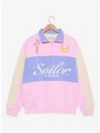 Sailor Moon Color Block Women's Quarter Zip Crewneck - BoxLunch Exclusive