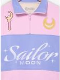 Sailor Moon Color Block Women's Quarter Zip Crewneck - BoxLunch Exclusive
